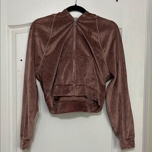 Victoria’s Secret VS Velvet Zip-Up Jacket in Dusty Rose - XS